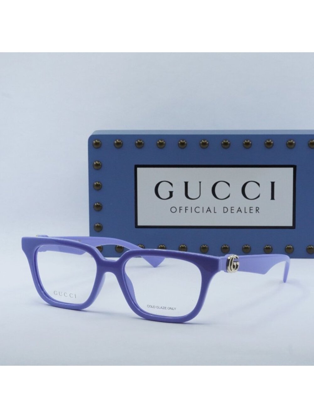 Gucci GG1536O 008 Square Eyeglasses - Lilac 53mm
